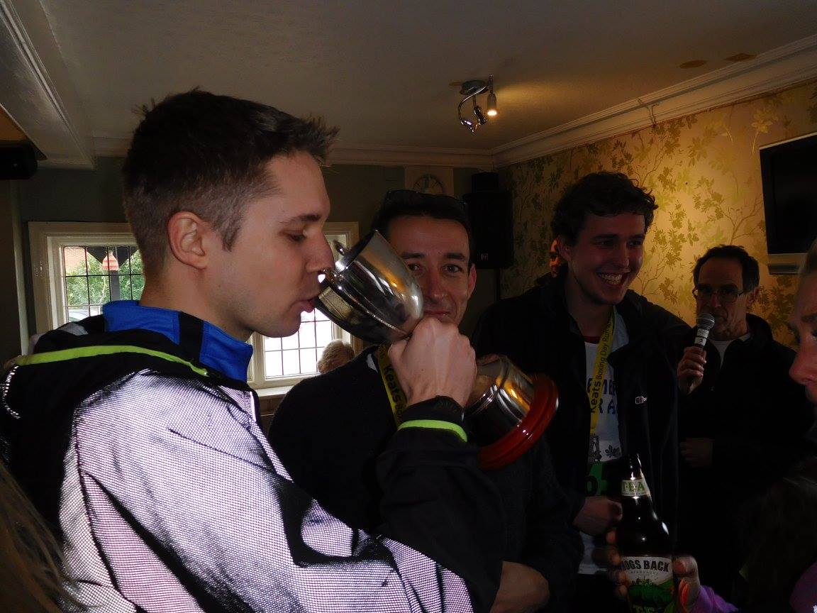 Dave Taylor with the team after winning the Team cup