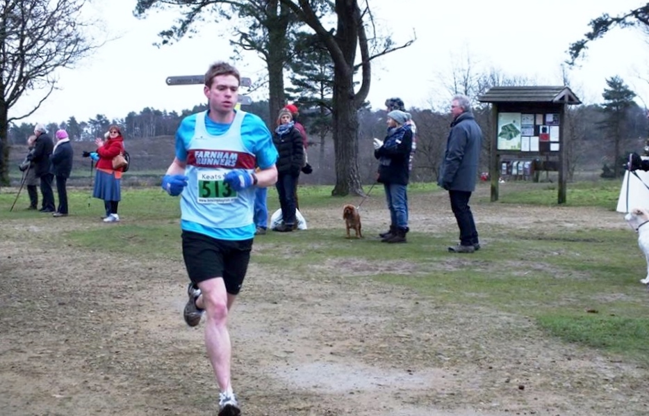 James Clark finishes to win the Drinkers race