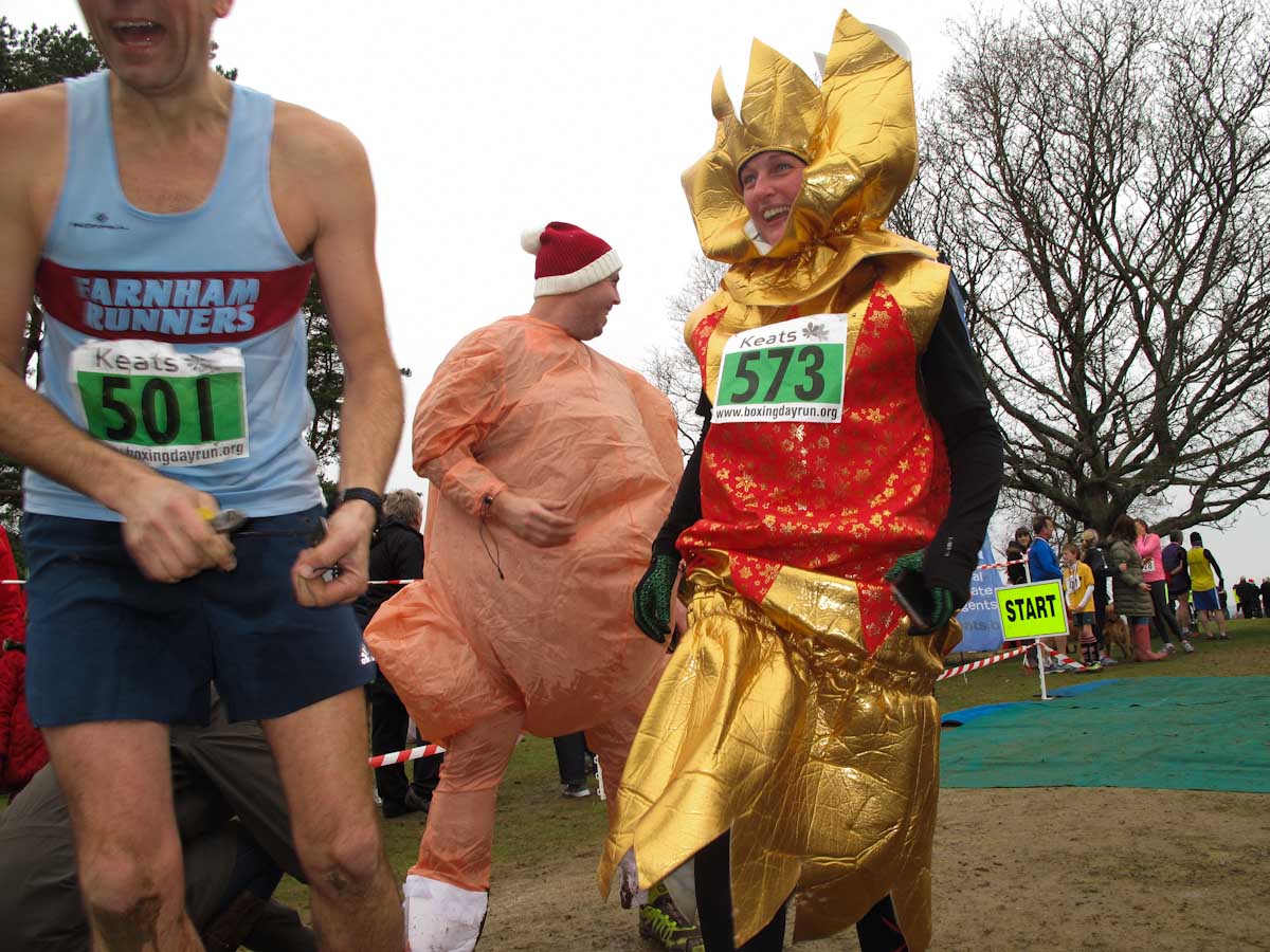 Lucille Fenton at the finish