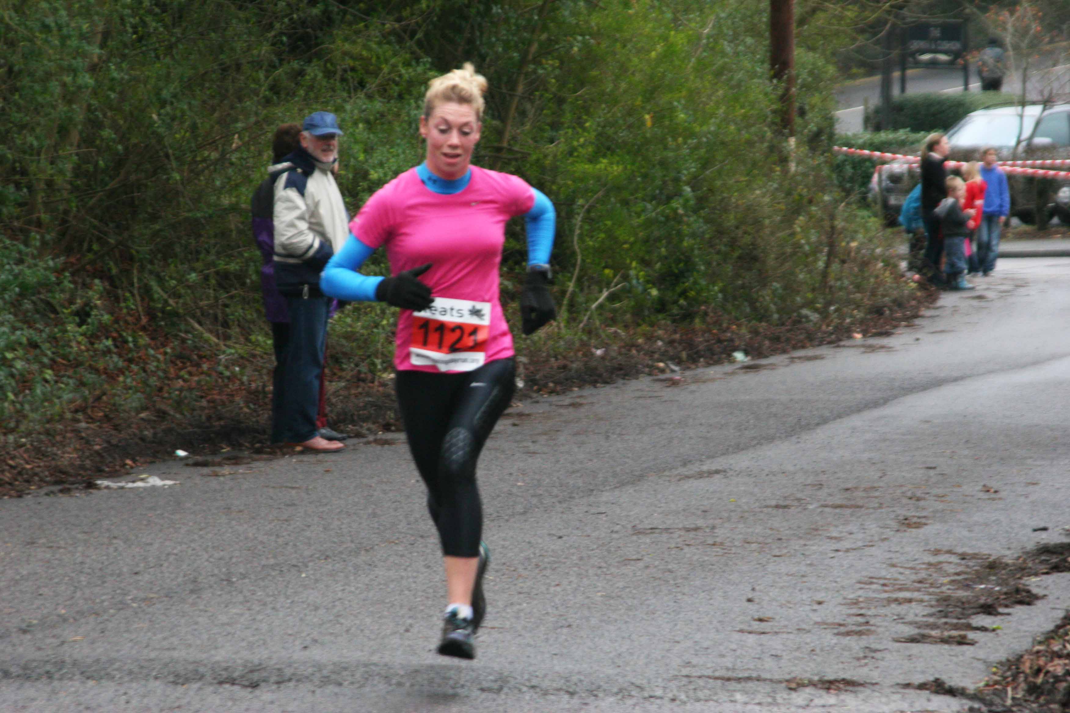 Emma Taylor-Gooby wins the Ladies race