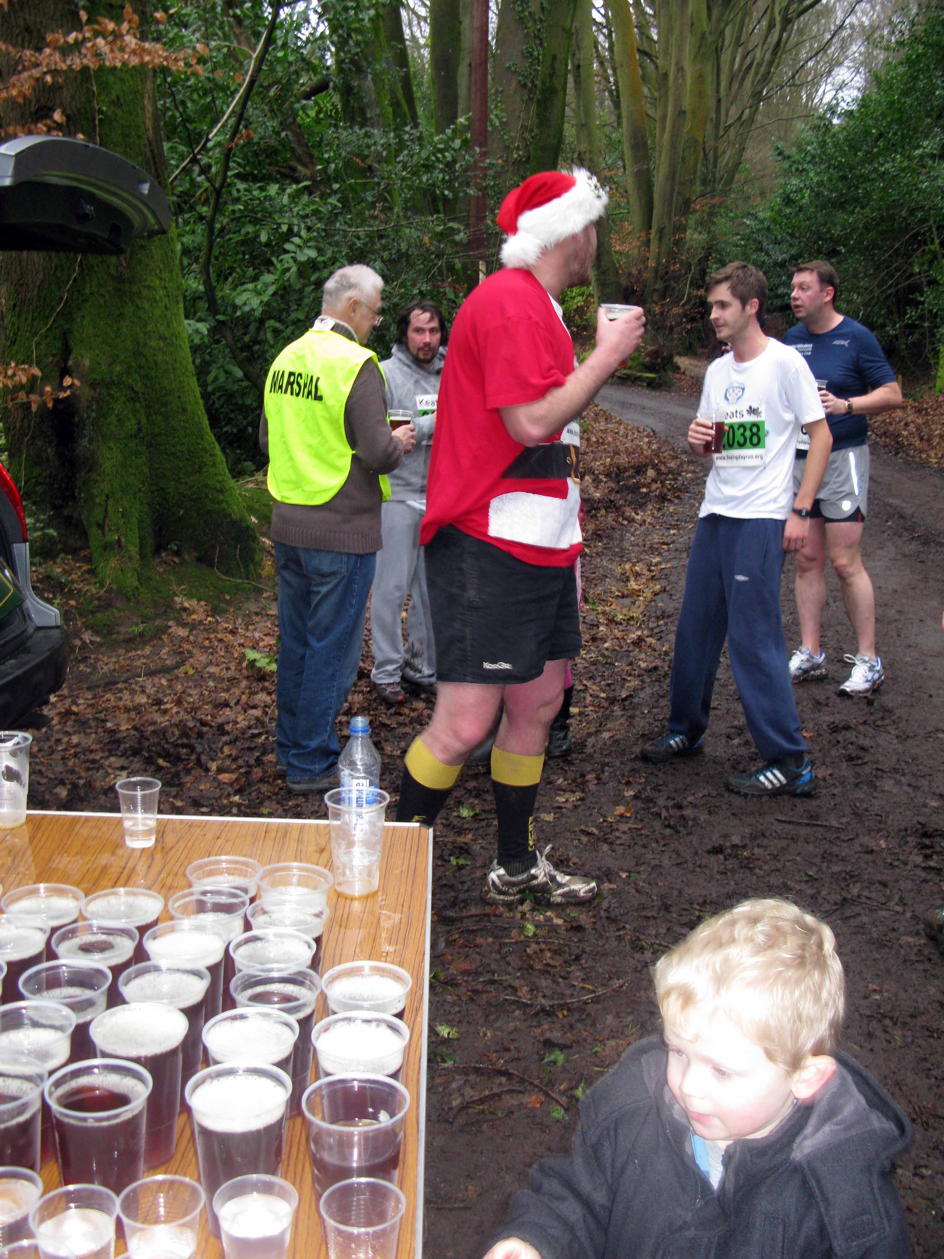 Runners enjoy the Hogs back TEA