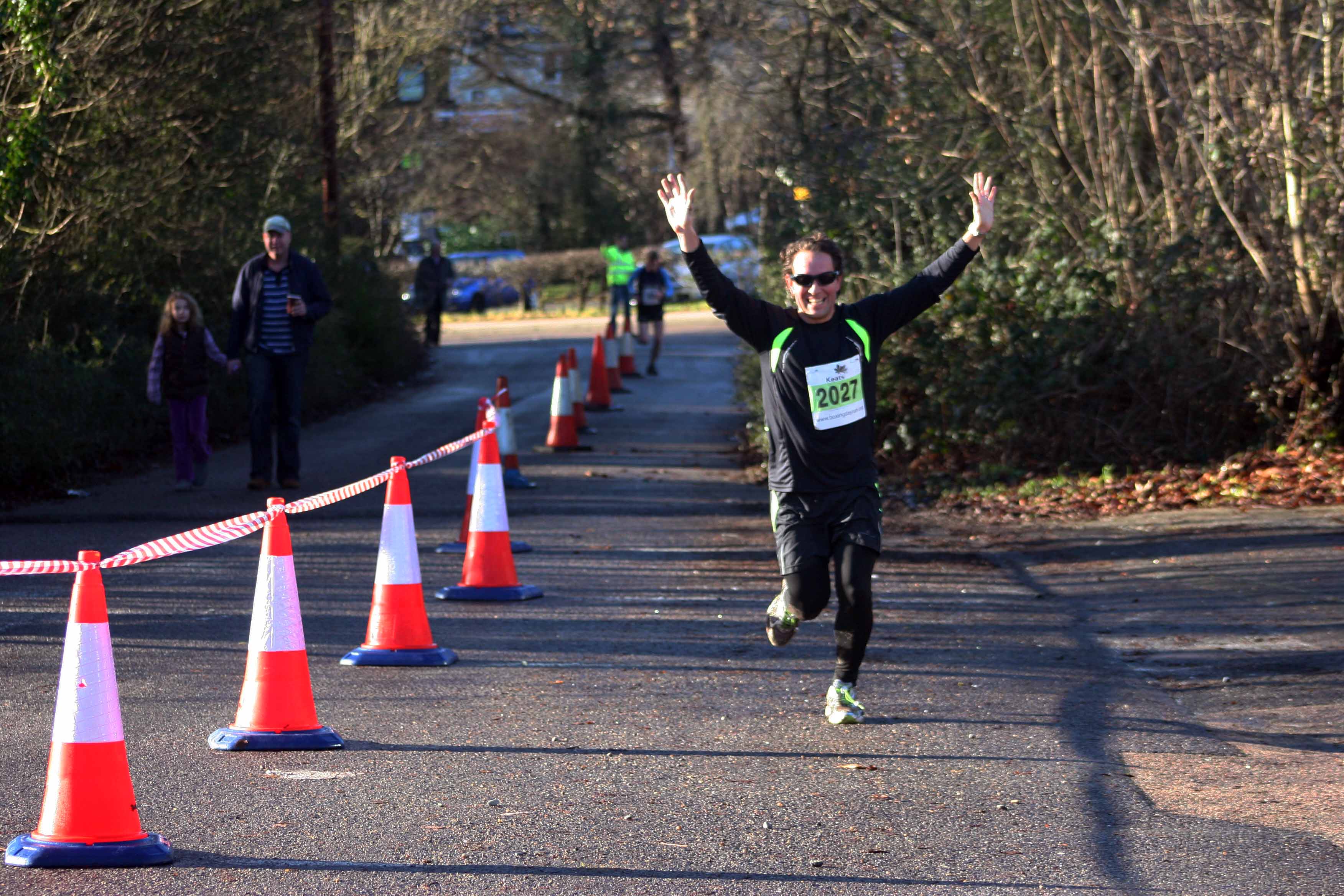 Mark Bristow wins the drinking run